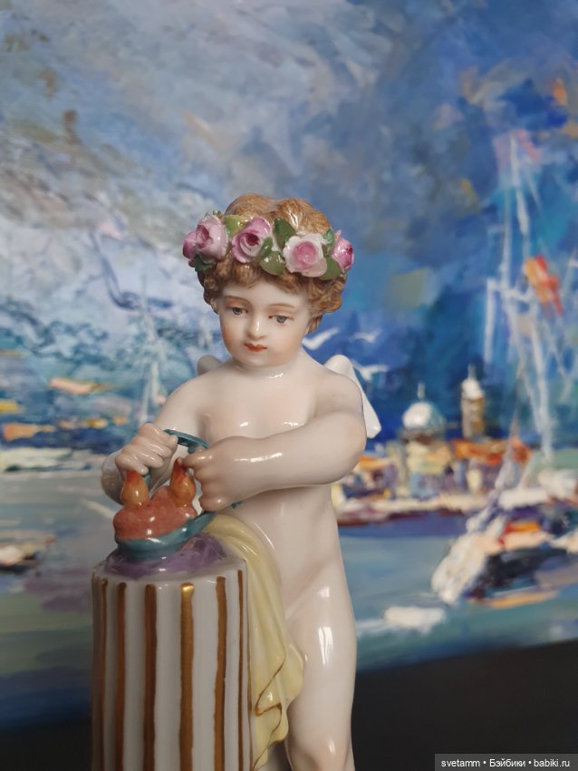 Купидон соединяющий сердца, Мейсен (фото 7)