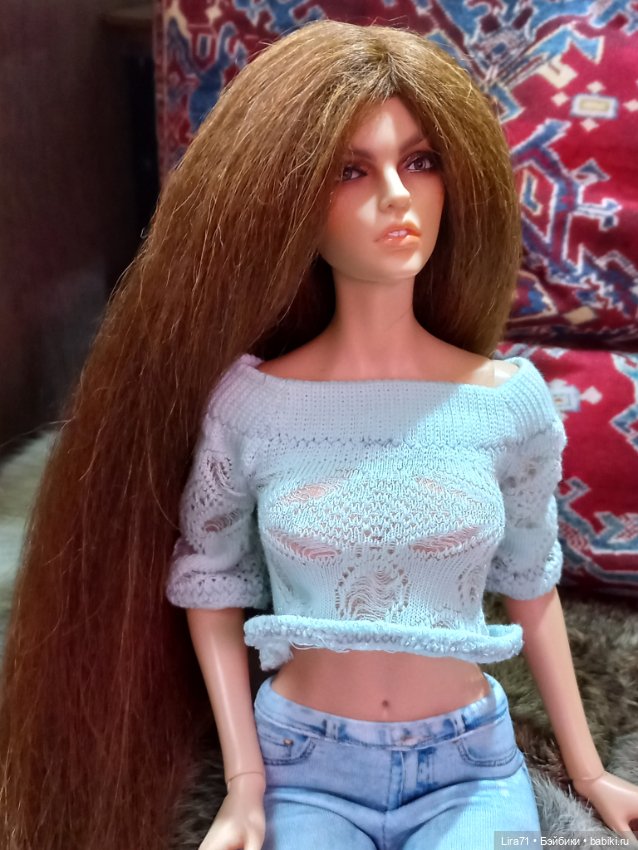 Длинный парик из тресс верблюда (фото 8)