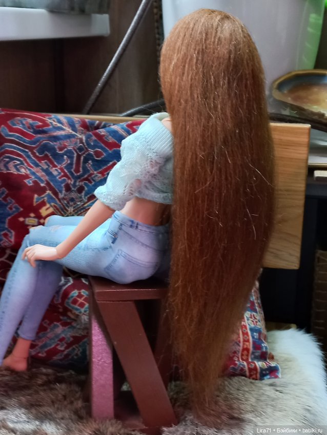 Длинный парик из тресс верблюда (фото 4)