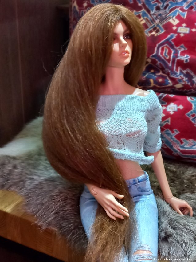 Длинный парик из тресс верблюда (фото 7)