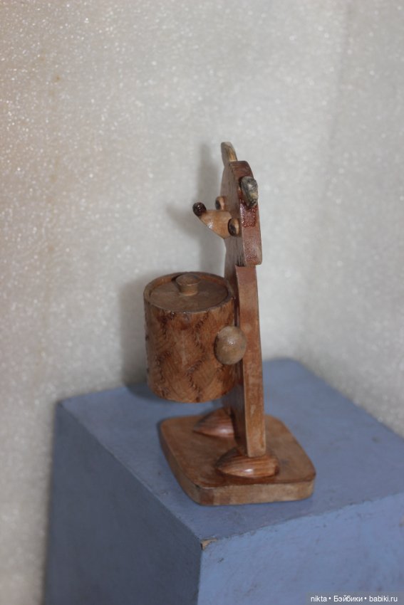 Игрушка, сувенир СССР * Шкатулка * Мишка с бочонком (фото 4)