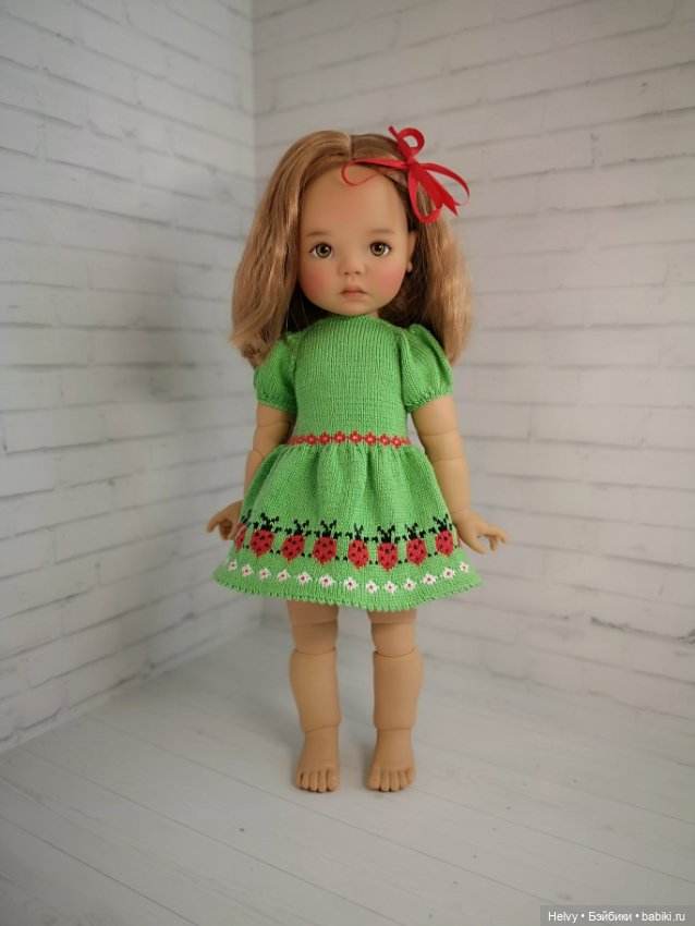 Платье с божьими коровками для Meadowdolls 46 см (фото 5)