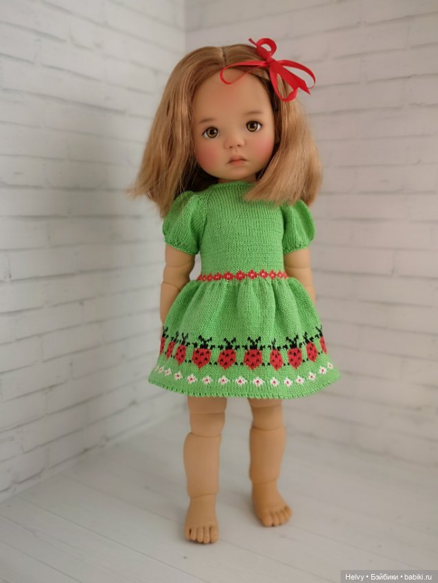 Платье с божьими коровками для Meadowdolls 46 см