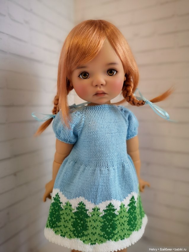 Платье с елочками для Meadowdolls 46 см (фото 2)