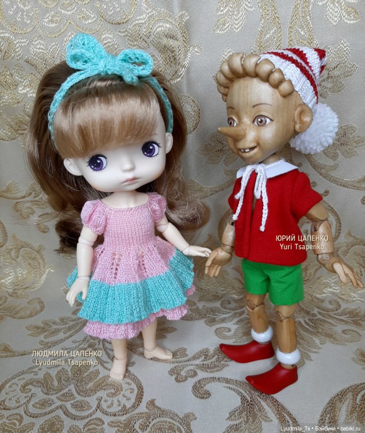 Деревянная шарнирная кукла Буратино, 20 см (фото 8)