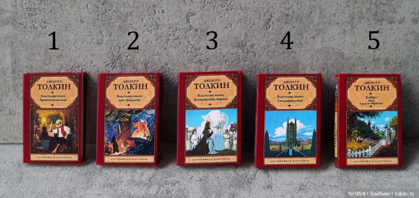 Книги Дж.Р.Р. Толкина №2 в масштабе 1:6 (фото 2)