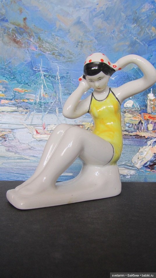 Спорт, Гжель СССР — Статуэтки