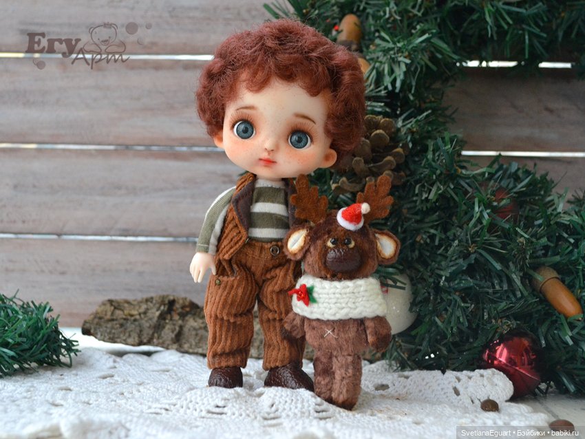 Мини олень — Авторские игрушки (фото 8)