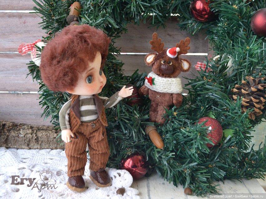 Мини олень — Авторские игрушки (фото 7)