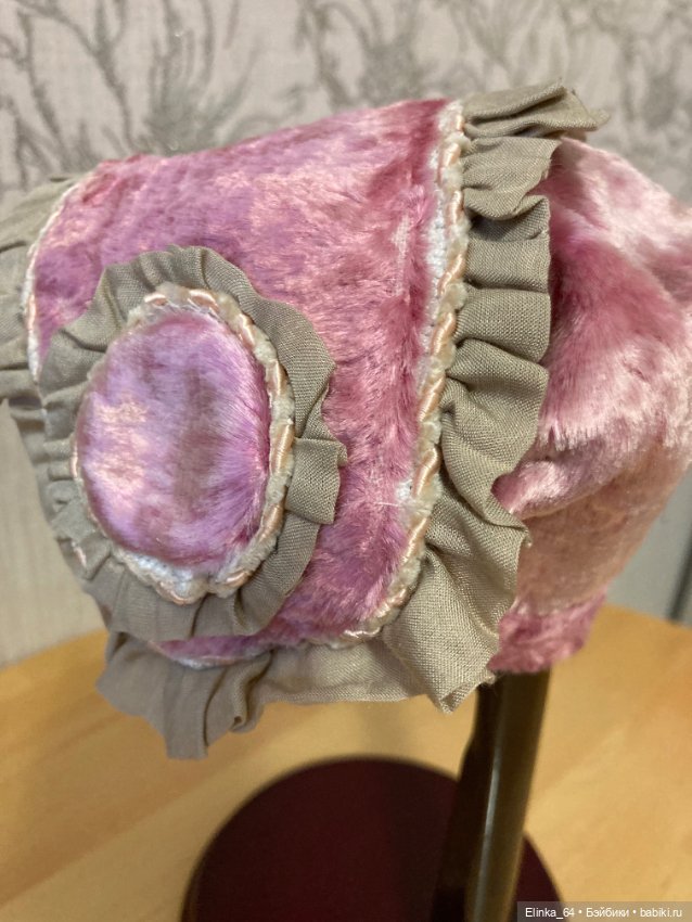 Шляпка капор для антикварной куклы (фото 3)