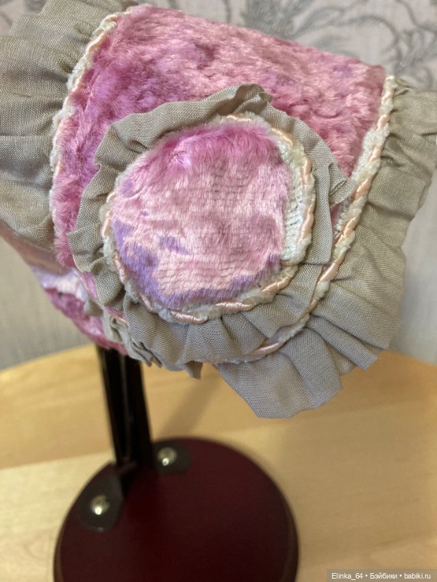 Шляпка капор для антикварной куклы (фото 2)