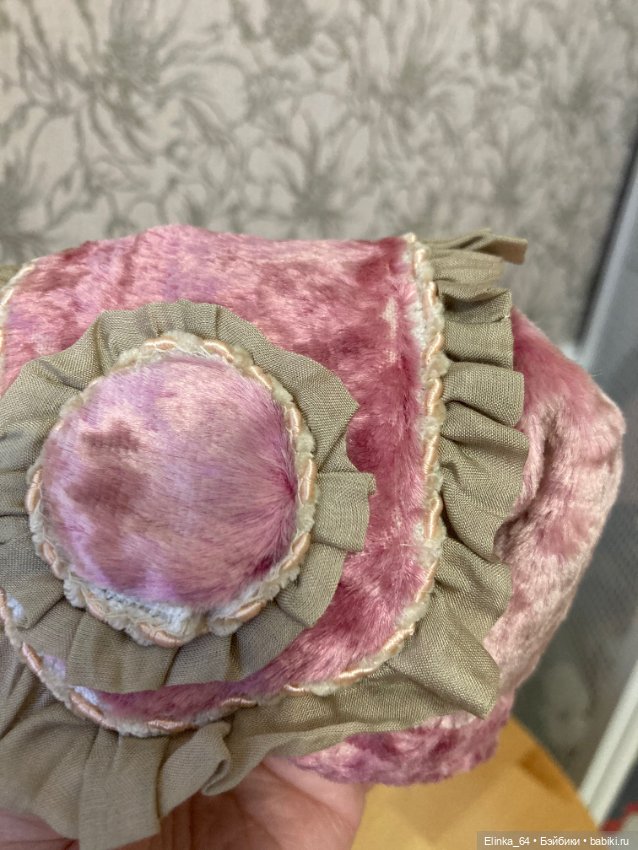 Шляпка капор для антикварной куклы (фото 8)