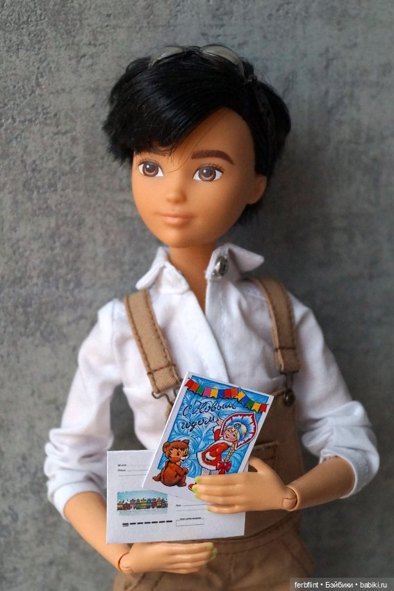 Новогодняя открытка и конверт (масштаб 1:6) (фото 6)