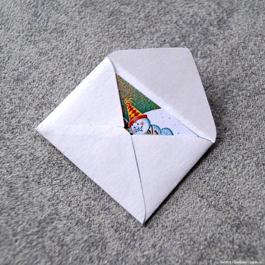 Новогодняя открытка и конверт (масштаб 1:6) (фото 3)