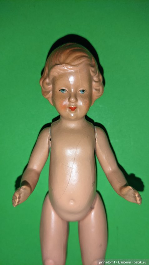 Керамическая куколка с рельефными волосами Tebu, высота 18 см (фото 4)