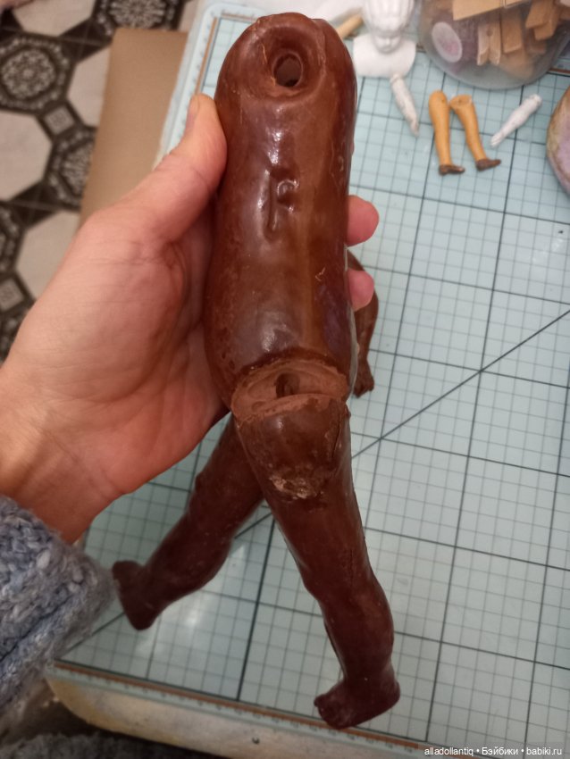 Тело для антикварной куклы Тело мулат (фото 4)