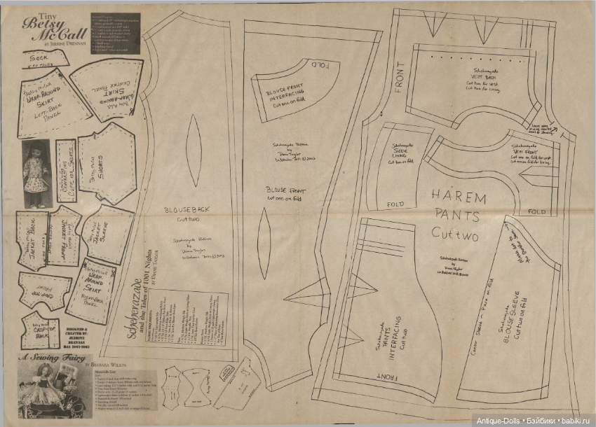 Журнал с выкройками одежды для кукол Doll Costuming, 2003, vol.11