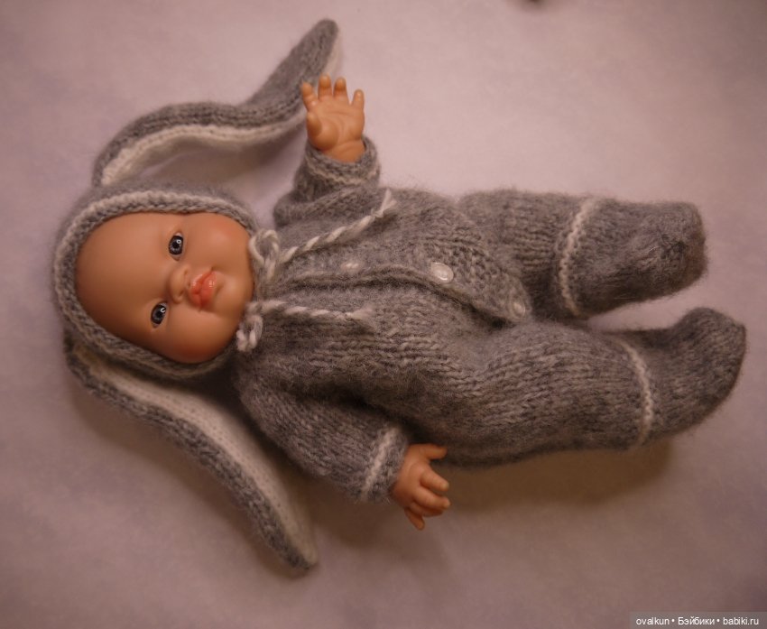 МК "Новогодний Зайка" для пупса Горди Paola Reina (34 см) и подобных кукол (Miniland, Minikane) (фото 4)