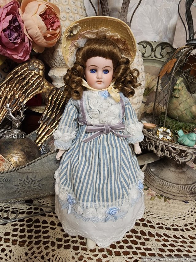 Антикварная куколка Отто Дрессель 32 см