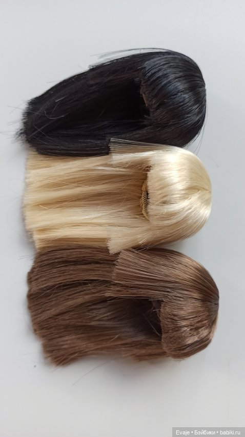 Парики 3-4" - Прямой с короткими прядями у лица, 3 цвета