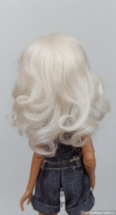 Парик 3-4" - Локоны с пробором и челкой, блонд (натур/мохер) (фото 2)