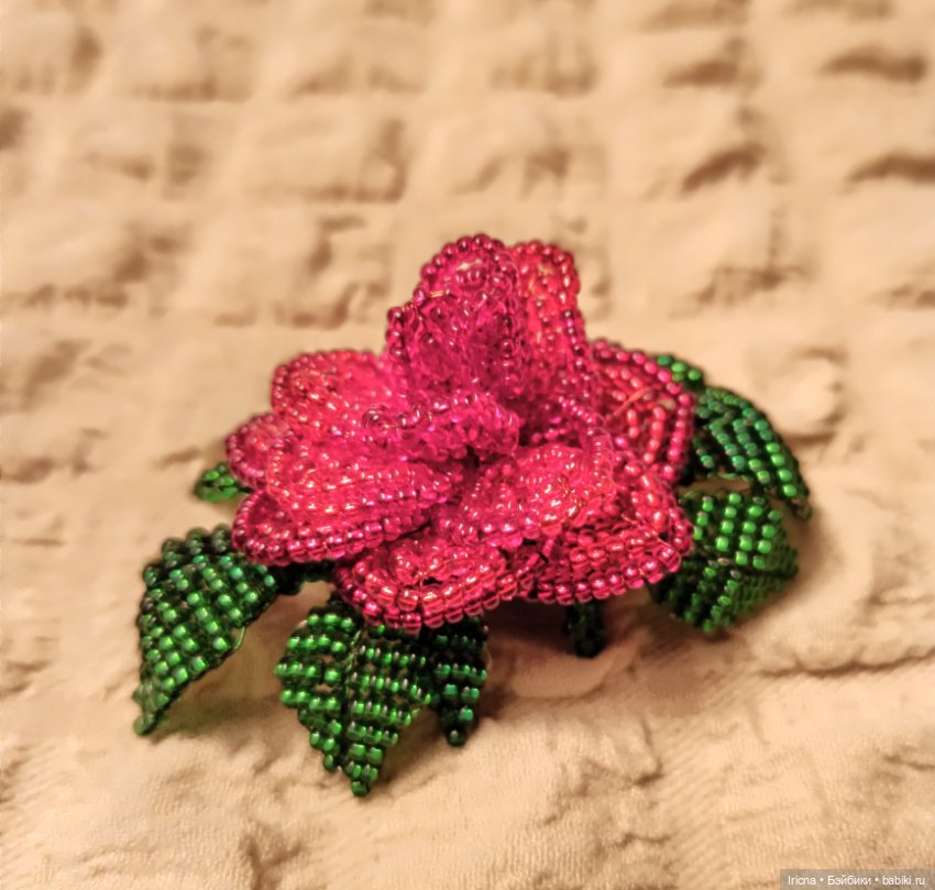 Заколка-брошь "Роза" — Аксессуары для кукол (фото 2)