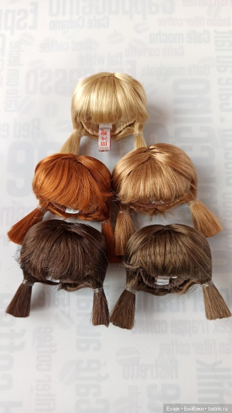 Парики 5-6" - Хвостики с ровным краем, 5 цветов