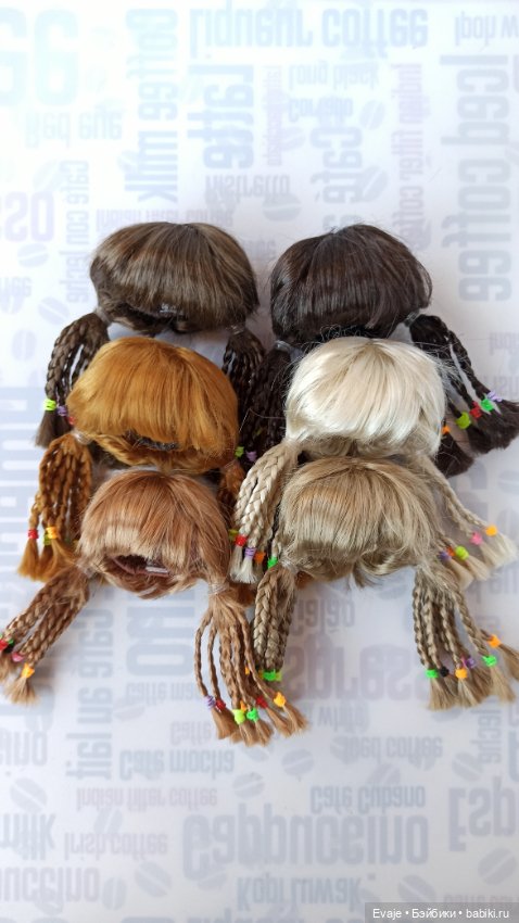 Парики 5-6" - Хвосты с афро-косичками, 6 цветов