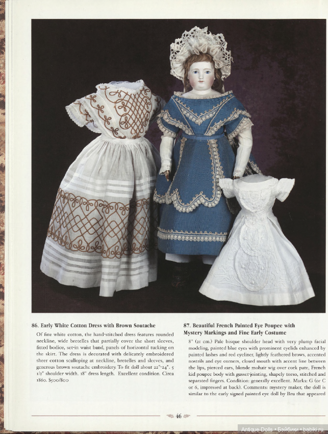 Каталог аукциона антикварных кукол A Cherished Collection. Antique Dolls&Doll Costumes of M. A.Petyt