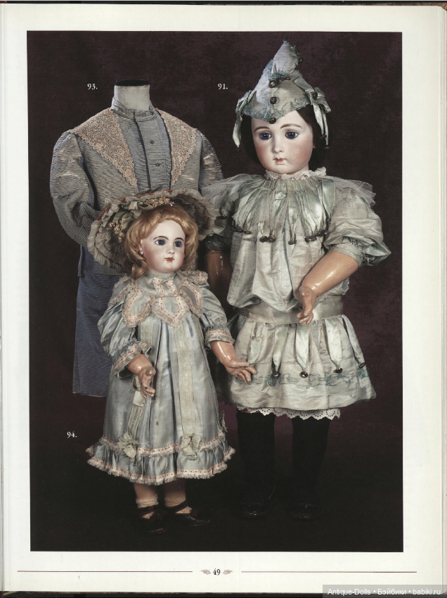 Каталог аукциона антикварных кукол A Cherished Collection. Antique Dolls&Doll Costumes of M. A.Petyt