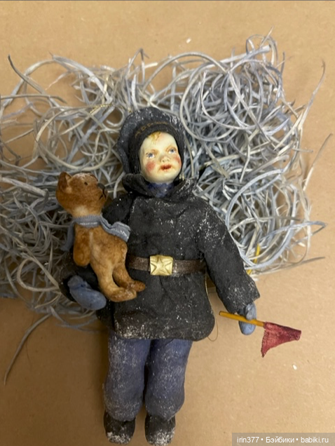 Авторская ватная елочная игрушка