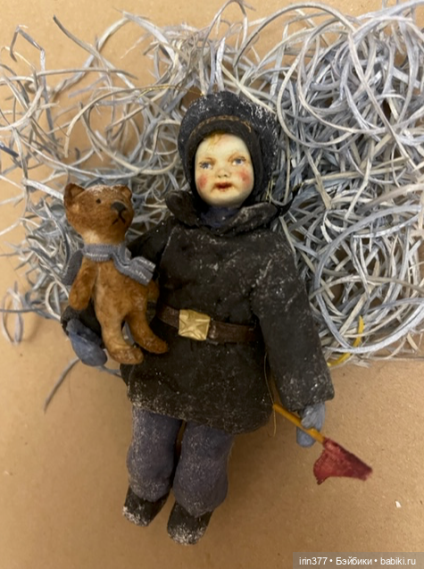 Авторская ватная елочная игрушка (фото 2)