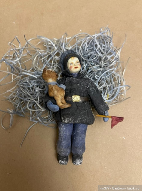 Авторская ватная елочная игрушка (фото 3)