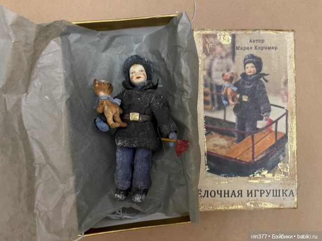 Авторская ватная елочная игрушка (фото 5)