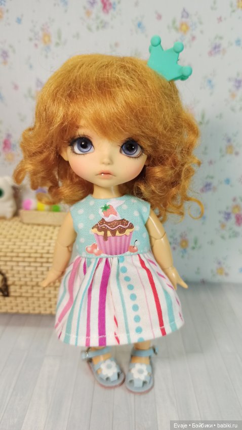 Парики 5-6" - Волнистый (натуральный мохер), 5 цветов