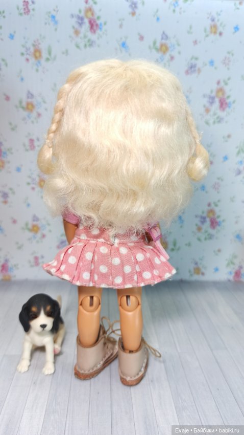 Парики 5-6" - Кудряшки с двумя косичками, 2 цвета (натуральный мохер) (фото 7)