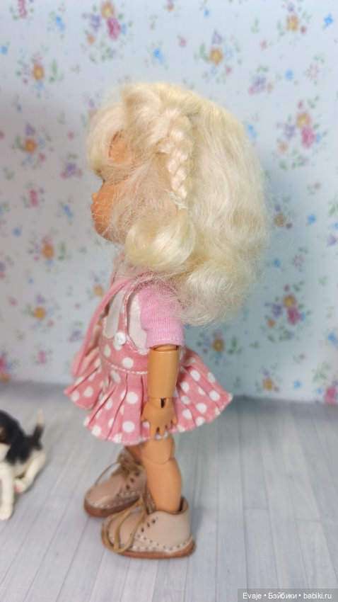 Парики 5-6" - Кудряшки с двумя косичками, 2 цвета (натуральный мохер) (фото 5)