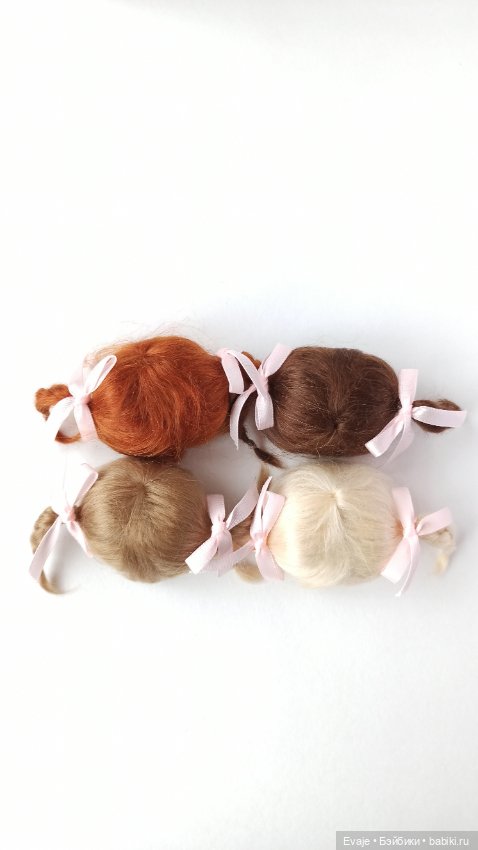 Парики 5-6" - Косички задорные, 4 цвета (натуральный мохер)