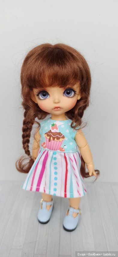 Парики 5-6" - Длинные косички с локонами у лица, 5 цветов (натуральный мохер)