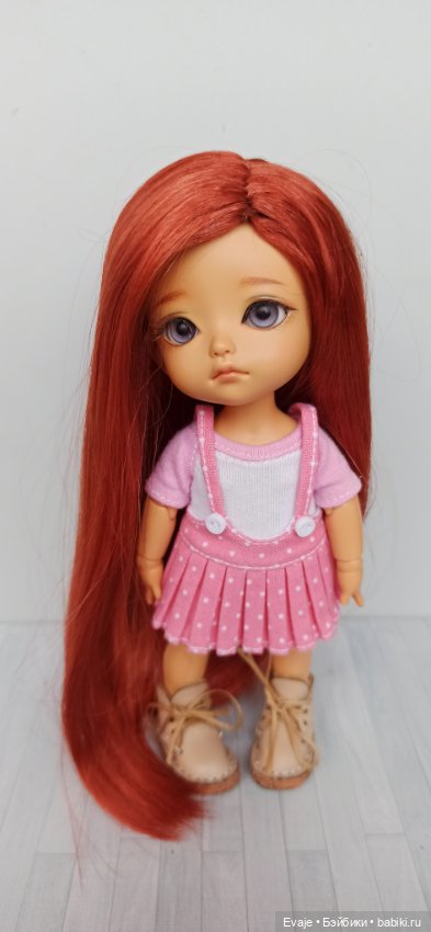 Парики 5-6" - Прямой с пробором без челки, 7 цветов