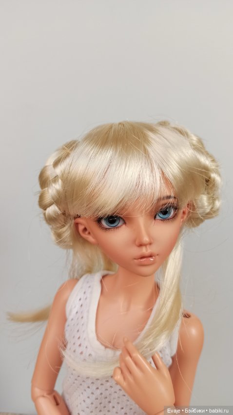 Парик 6-7" - Бублики с прядками, блонд