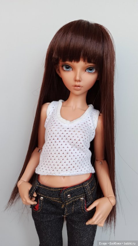 Парики 6-7" - Прямой с челкой (термоволокно), 2 цвета