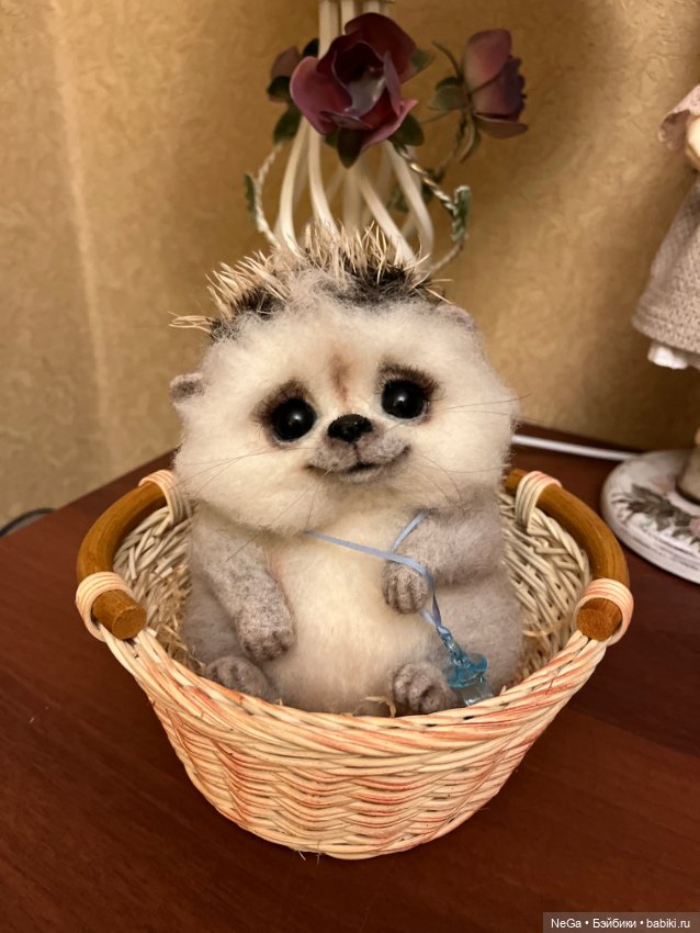 Милейший Ежонок в корзиночке от Татьяны Бараковой (фото 3)