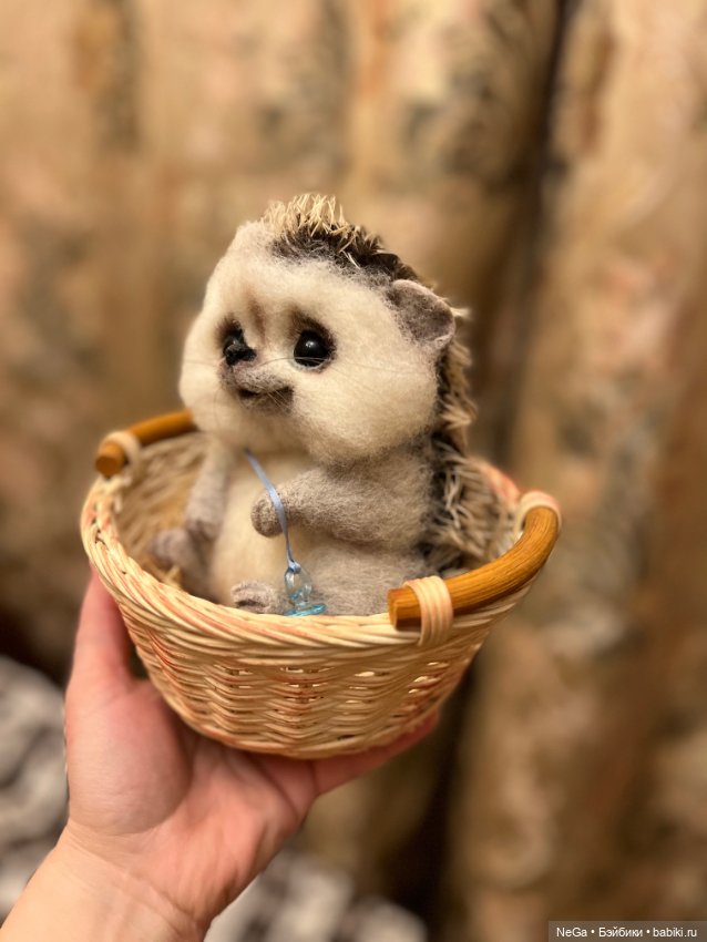 Милейший Ежонок в корзиночке от Татьяны Бараковой (фото 2)