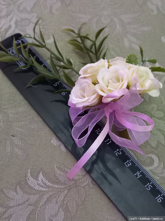 Нежный букетик светлых роз (фото 6)