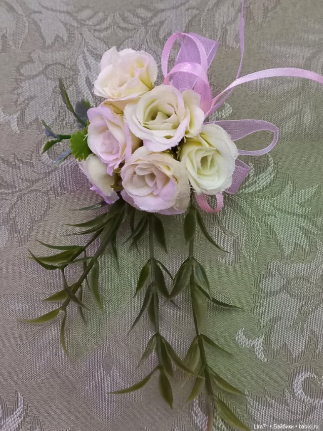 Нежный букетик светлых роз (фото 2)