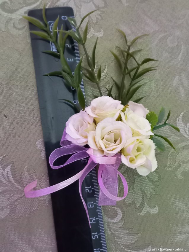 Нежный букетик светлых роз (фото 5)