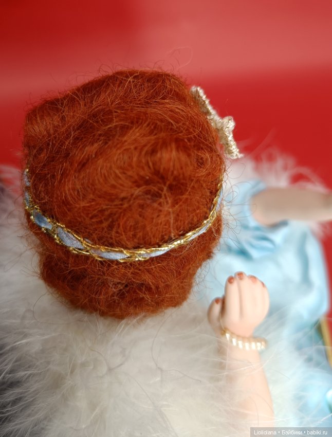 Фарфоровая кукла - половинка. Музыкальная. Шарманка. США (фото 10)