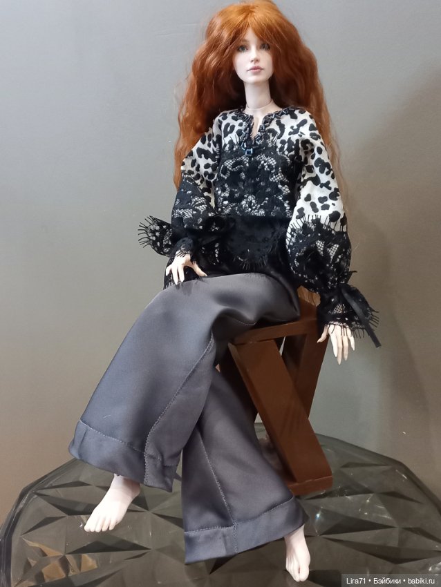 Брюки и блуза из натурального шелка для худеньких девочек 1/4 (фото 2)