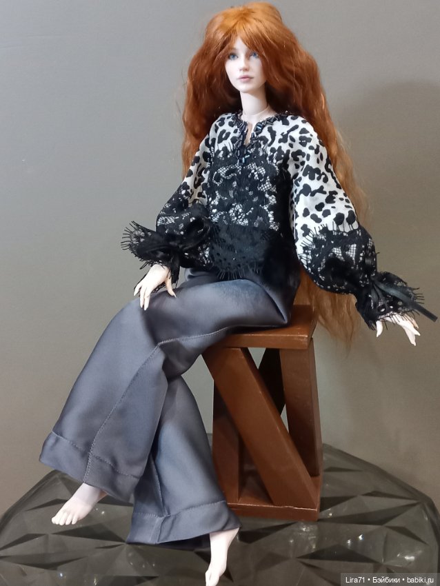 Брюки и блуза из натурального шелка для худеньких девочек 1/4 (фото 3)